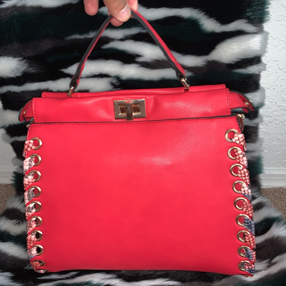 Faux Snake Skin Purse